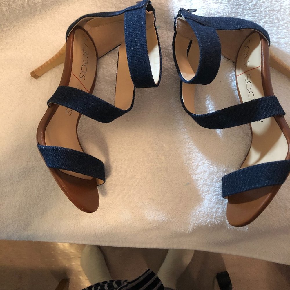 Denim Material Heel